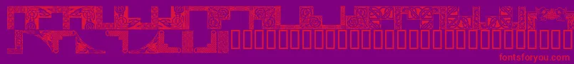 CelticFrames Font – Red Fonts on Purple Background