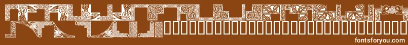 Шрифт CelticFrames – белые шрифты на коричневом фоне
