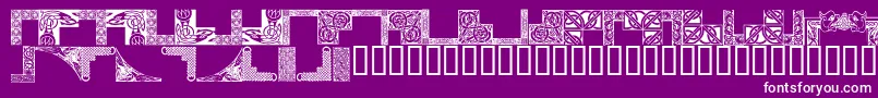 CelticFrames Font – White Fonts on Purple Background