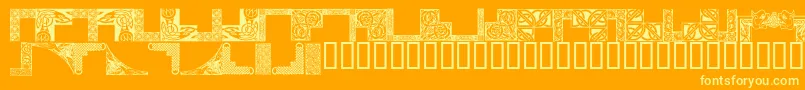 More about CelticFrames Font CelticFrames Font – Yellow Fonts on Orange Background