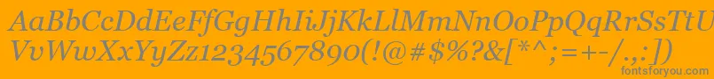 GeorgiaРљСѓСЂСЃРёРІ Font – Gray Fonts on Orange Background