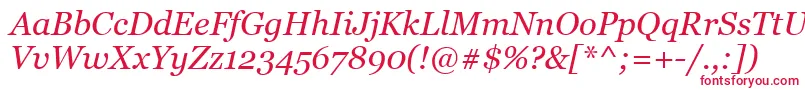 GeorgiaРљСѓСЂСЃРёРІ Font – Red Fonts on White Background