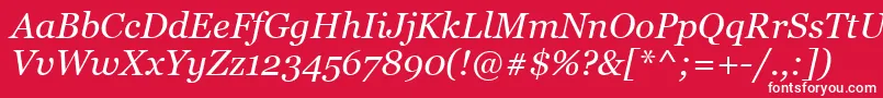 GeorgiaРљСѓСЂСЃРёРІ Font – White Fonts on Red Background