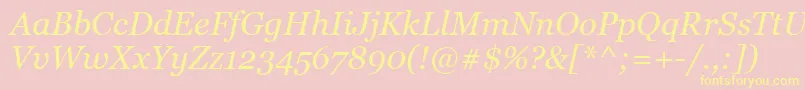 GeorgiaРљСѓСЂСЃРёРІ Font – Yellow Fonts on Pink Background