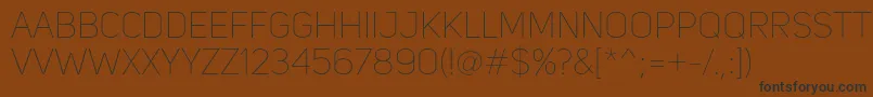 UniSansThin Font – Black Fonts on Brown Background