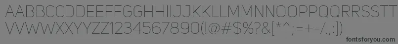 UniSansThin Font – Black Fonts on Gray Background