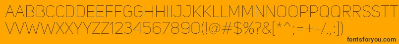 UniSansThin Font – Black Fonts on Orange Background