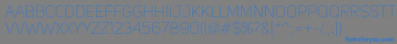 UniSansThin Font – Blue Fonts on Gray Background