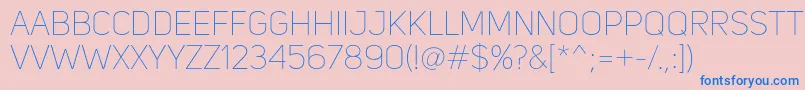 UniSansThin Font – Blue Fonts on Pink Background