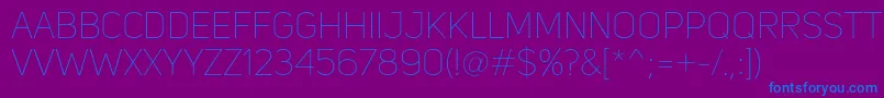 UniSansThin Font – Blue Fonts on Purple Background