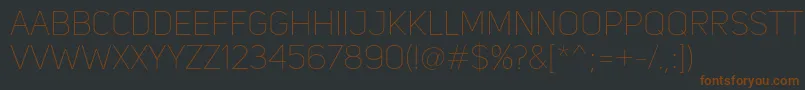 UniSansThin Font – Brown Fonts on Black Background