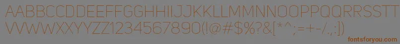 UniSansThin Font – Brown Fonts on Gray Background
