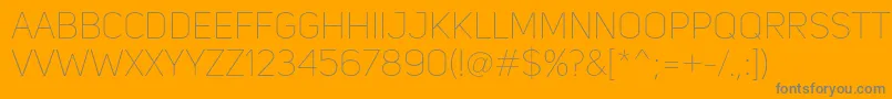 UniSansThin Font – Gray Fonts on Orange Background