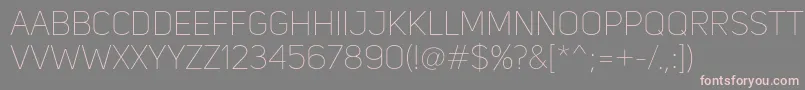 UniSansThin Font – Pink Fonts on Gray Background