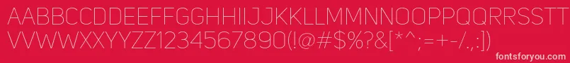 UniSansThin Font – Pink Fonts on Red Background