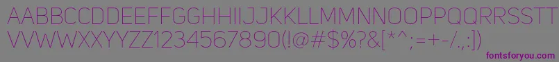 UniSansThin Font – Purple Fonts on Gray Background