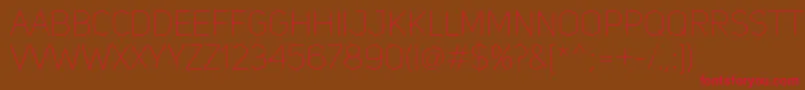 UniSansThin Font – Red Fonts on Brown Background