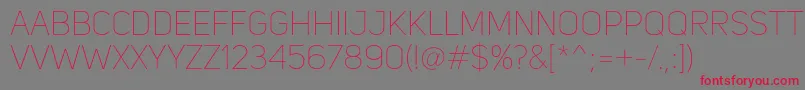 UniSansThin Font – Red Fonts on Gray Background