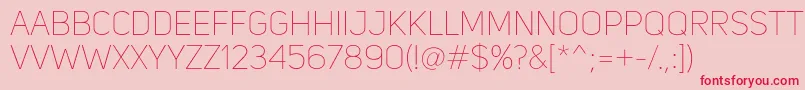 UniSansThin Font – Red Fonts on Pink Background
