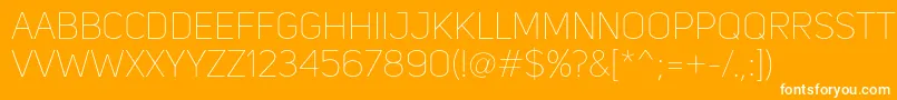 UniSansThin Font – White Fonts on Orange Background