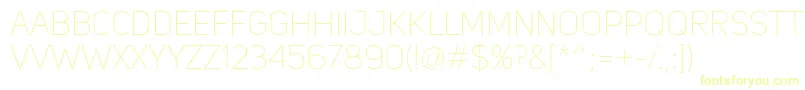 UniSansThin-Schriftart – Gelbe Schriften