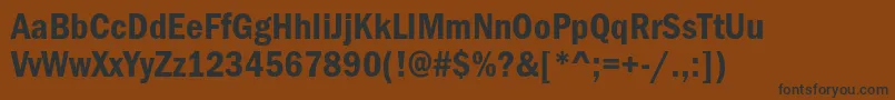 Franklingothicdemicondc Font – Black Fonts on Brown Background