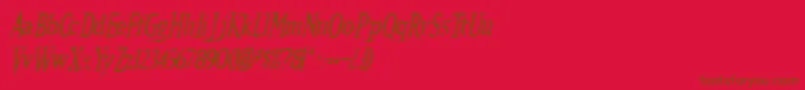 Kalli ffy Font – Brown Fonts on Red Background