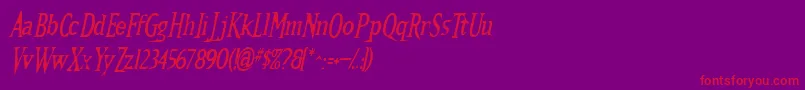Kalli ffy-fontti – punaiset fontit violetilla taustalla