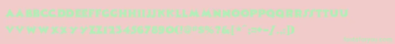 UpbeatRegular Font – Green Fonts on Pink Background