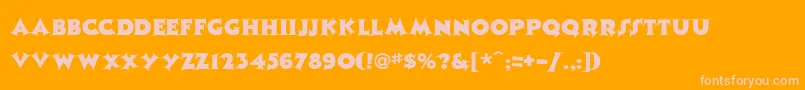 Więcej informacji o czcionce UpbeatRegular Czcionka UpbeatRegular – różowe czcionki na pomarańczowym tle