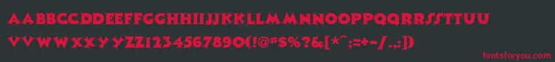 UpbeatRegular Font – Red Fonts on Black Background