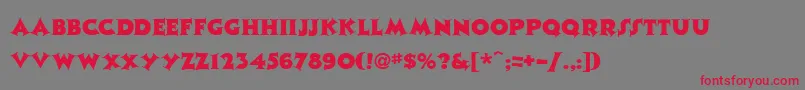 UpbeatRegular Font – Red Fonts on Gray Background