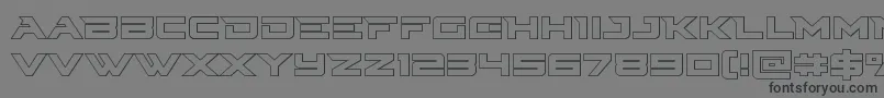 Cyberdyneout Font – Black Fonts on Gray Background