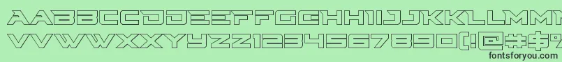 Cyberdyneout Font – Black Fonts on Green Background