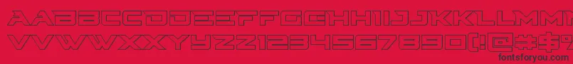 Cyberdyneout Font – Black Fonts on Red Background