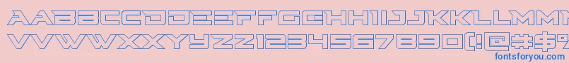 Cyberdyneout Font – Blue Fonts on Pink Background