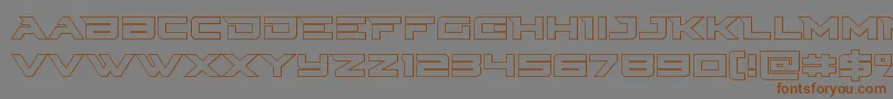 Cyberdyneout Font – Brown Fonts on Gray Background