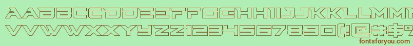 Cyberdyneout Font – Brown Fonts on Green Background