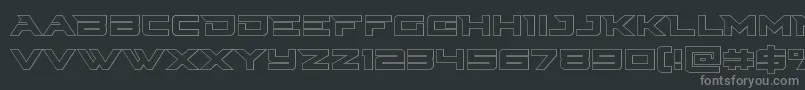 Cyberdyneout Font – Gray Fonts on Black Background