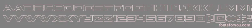 Cyberdyneout Font – Pink Fonts on Gray Background