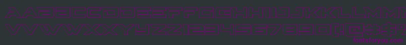 Cyberdyneout Font – Purple Fonts on Black Background