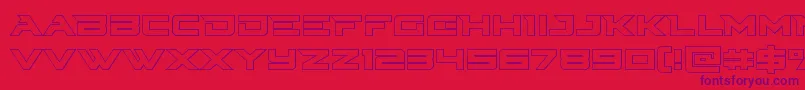 Cyberdyneout Font – Purple Fonts on Red Background