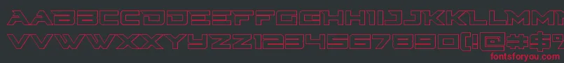 Cyberdyneout Font – Red Fonts on Black Background