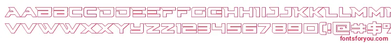 Cyberdyneout Font – Red Fonts on White Background