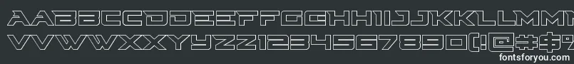 フォントCyberdyneout – 黒い背景に白い文字