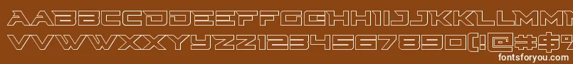 Cyberdyneout Font – White Fonts on Brown Background