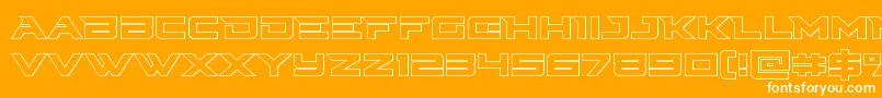 Cyberdyneout Font – White Fonts on Orange Background