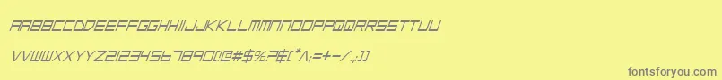 フォントLgsci – 黄色の背景に灰色の文字