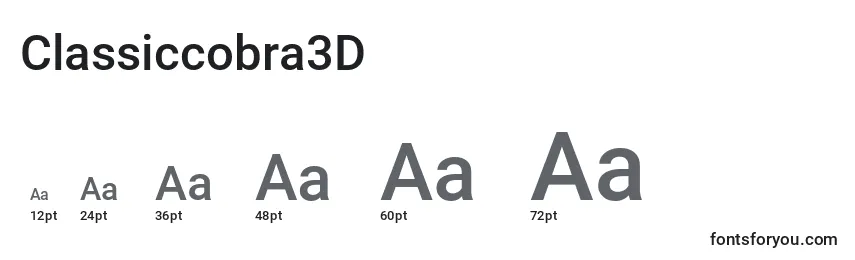 Größen der Schriftart Classiccobra3D