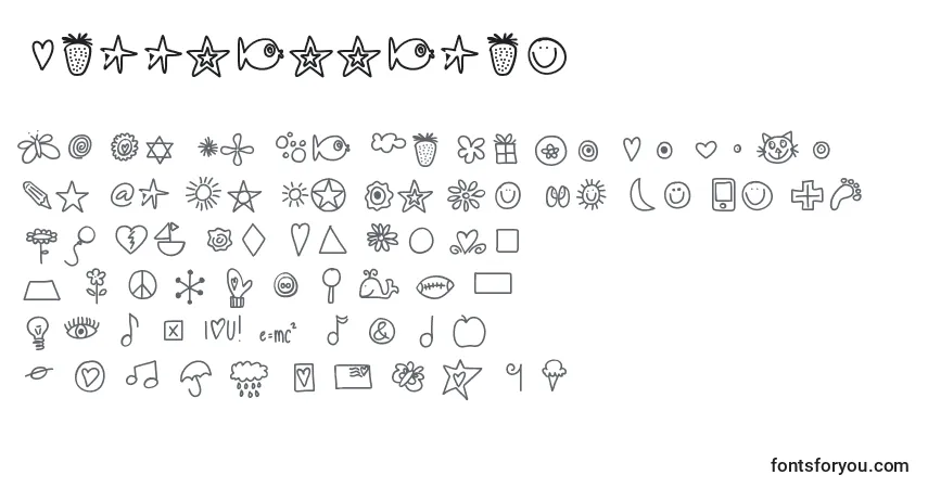 Czcionka Hellodoodles – alfabet, cyfry, specjalne znaki